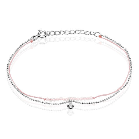 Bracelet Rafaela Argent Blanc Quartz - Bracelets cordon Femme | Histoire d’Or