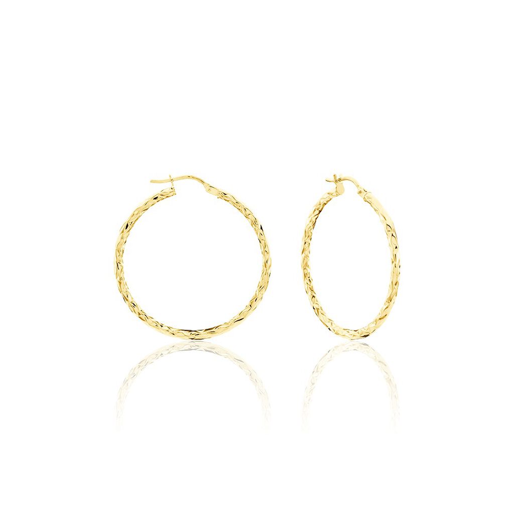 Créoles Cayla Or Jaune - Boucles d'oreilles créoles Femme | Histoire d’Or