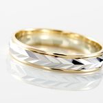 Alliance Epi Fantaisie Ruban Plat Or Bicolore - Alliances Unisex | Histoire d&rsquo;Or