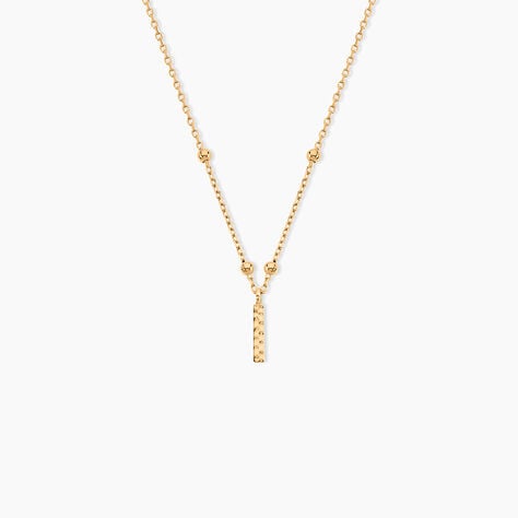 Collier Plaqu&eacute; Or Jaune Lettra - Colliers fantaisie Femme | Histoire d&rsquo;Or