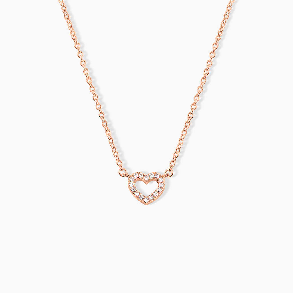Collier Phanie Argent Rose Oxyde De Zirconium - F&ecirc;te des m&egrave;res Femme | Histoire d&rsquo;Or