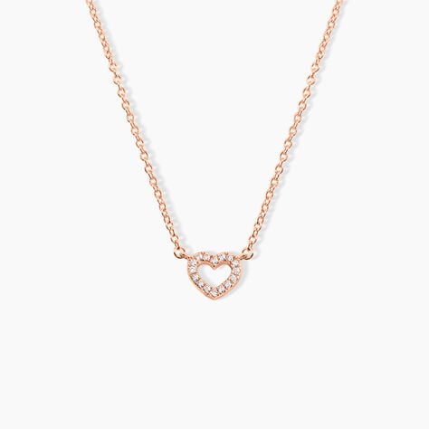 Collier Phanie Argent Rose Oxyde De Zirconium - F&ecirc;te des m&egrave;res Femme | Histoire d&rsquo;Or
