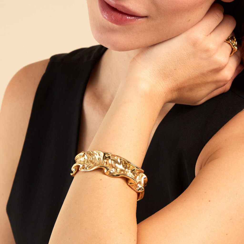 Bracelet Jonc Organic Acier Jaune - Bracelets Femme | Histoire d’Or