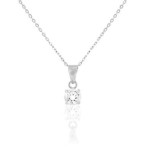 Collier Lynna Argent Blanc Oxyde De Zirconium - Colliers fantaisie Femme | Histoire d’Or