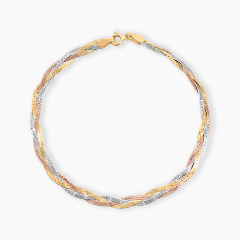Bracelet Jasmin Tresse Or Tricolore - Bracelets Femme | Histoire d&rsquo;Or
