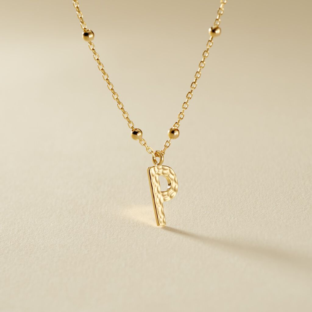 Collier Plaqu&eacute; Or Jaune Lettra - Bijoux sans pierre Femme | Histoire d&rsquo;Or