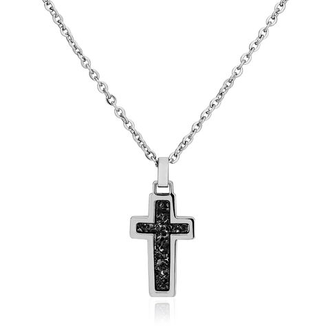 Collier Volcan Acier Blanc - Colliers fantaisie Homme | Histoire d’Or