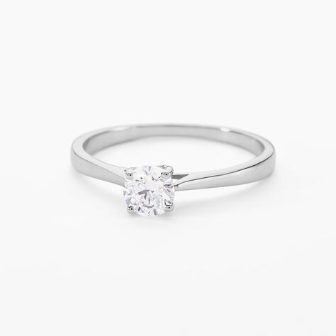 Bague Aphrodite Ld Platine Blanc Diamant Synthétique - Bagues solitaires Femme | Histoire d’Or