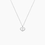 Collier Sweet Heart Or Blanc Diamant - F&ecirc;te des m&egrave;res Femme | Histoire d&rsquo;Or