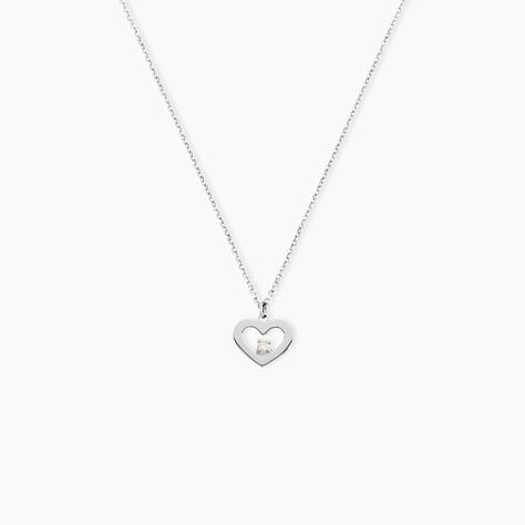 Collier Sweet Heart Or Blanc Diamant - F&ecirc;te des m&egrave;res Femme | Histoire d&rsquo;Or