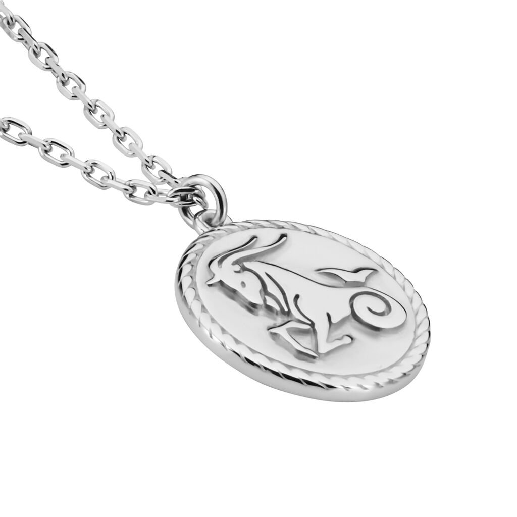 Collier Argent Blanc Lew - Colliers Zodiaque Homme | Histoire d’Or