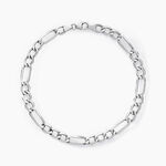 Bracelet Cameo Alternee 1/3 Or Blanc - Bracelets cha&icirc;ne Homme | Histoire d&rsquo;Or