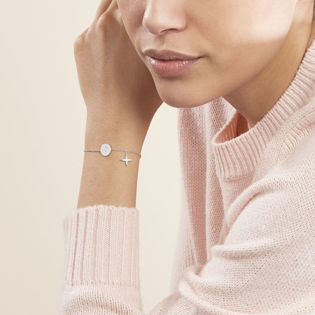 Bracelet Pluton Argent Blanc Oxyde De Zirconium - Bracelets Femme | Histoire d’Or