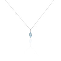 Collier Raquel Or Blanc Topaze