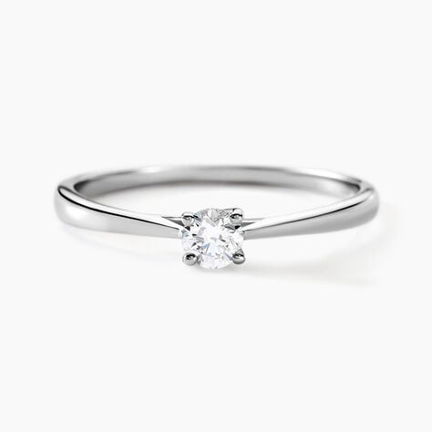Bague Solitaire One Or Blanc Diamant - Bagues solitaires Femme | Histoire d&rsquo;Or