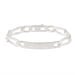 Bracelet Identit&eacute; Vila Maille Alternee 1/2 Argent Blanc - Gourmettes Homme | Histoire d&rsquo;Or