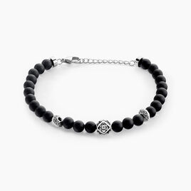Bracelet Labhras Acier Blanc Agate - Bracelets fantaisie Homme | Histoire d’Or