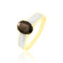 Bague Crista Or Jaune Quartz Et Diamant