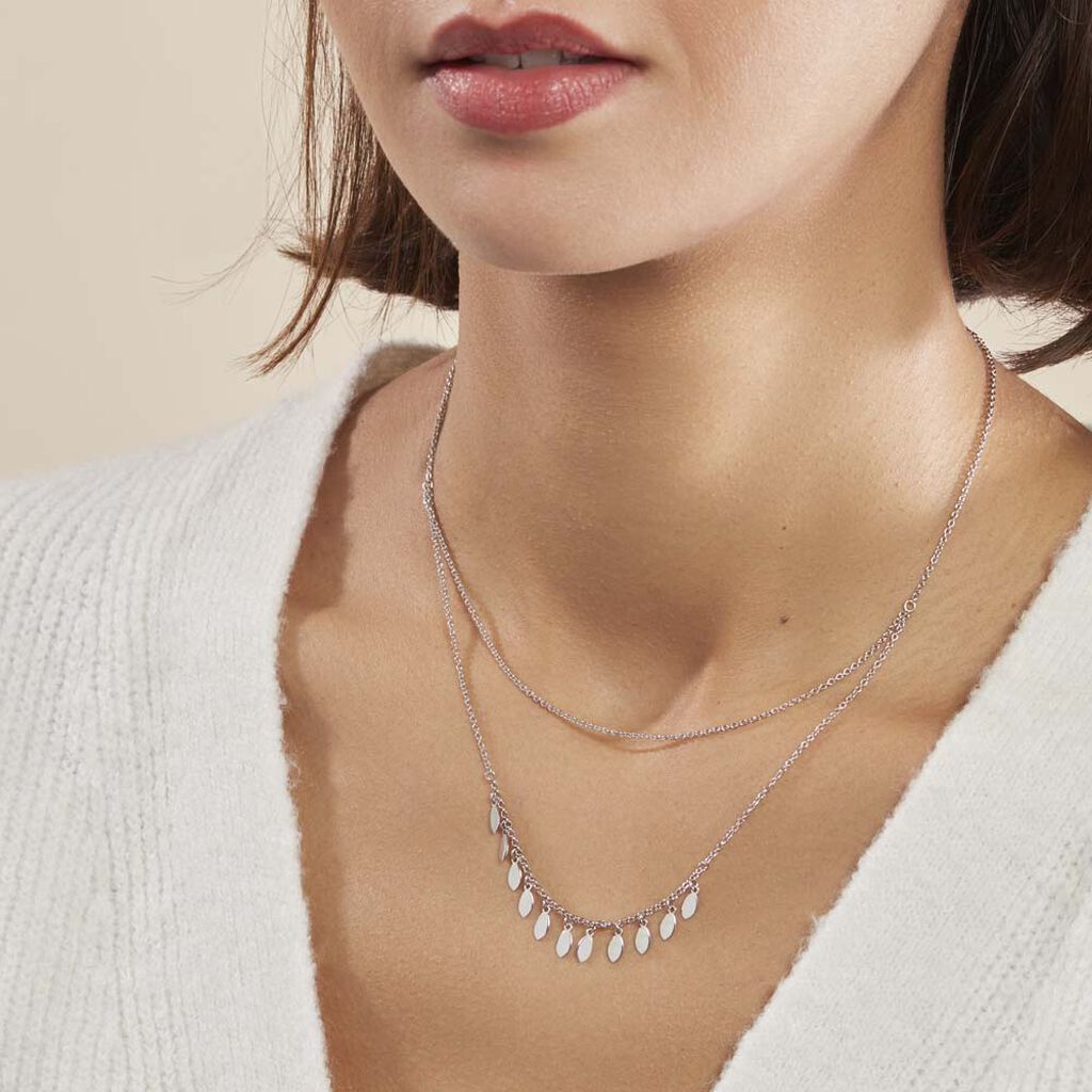 Collier Polyna Argent Blanc - Colliers fantaisie Femme | Histoire d’Or