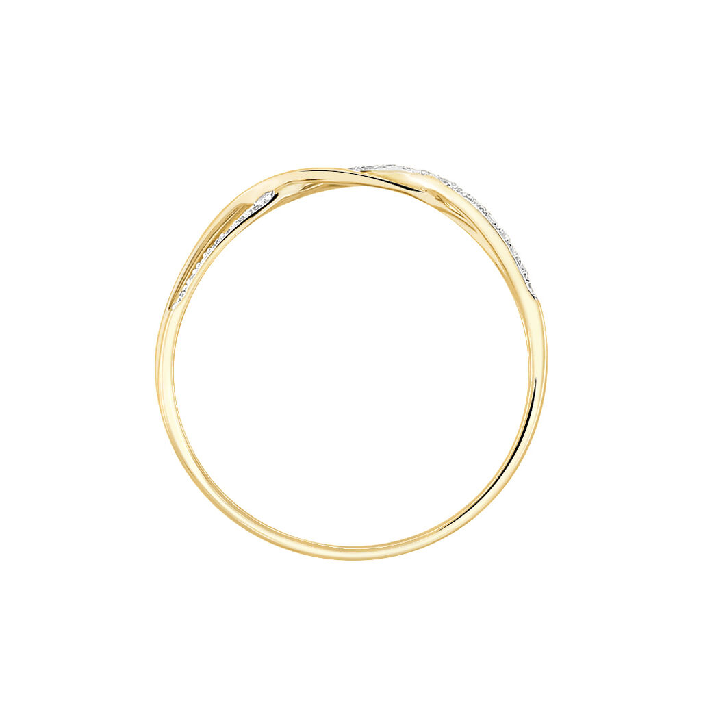 Bague Nucia Or Jaune Diamant - Bagues avec pierre Femme | Histoire d’Or