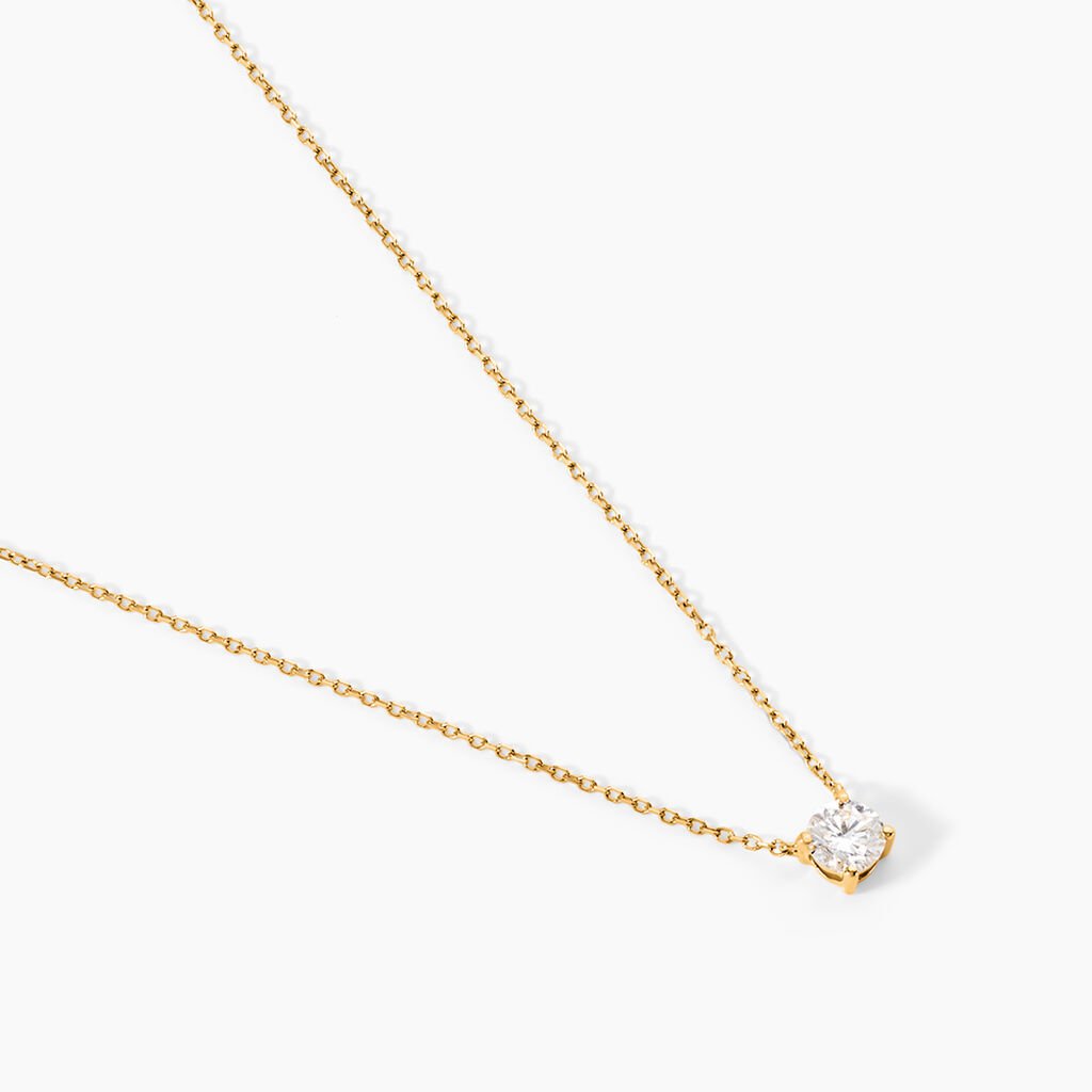 Collier Collection Aphrodite Or Jaune Diamant Synthetique - Colliers Femme | Histoire d&rsquo;Or