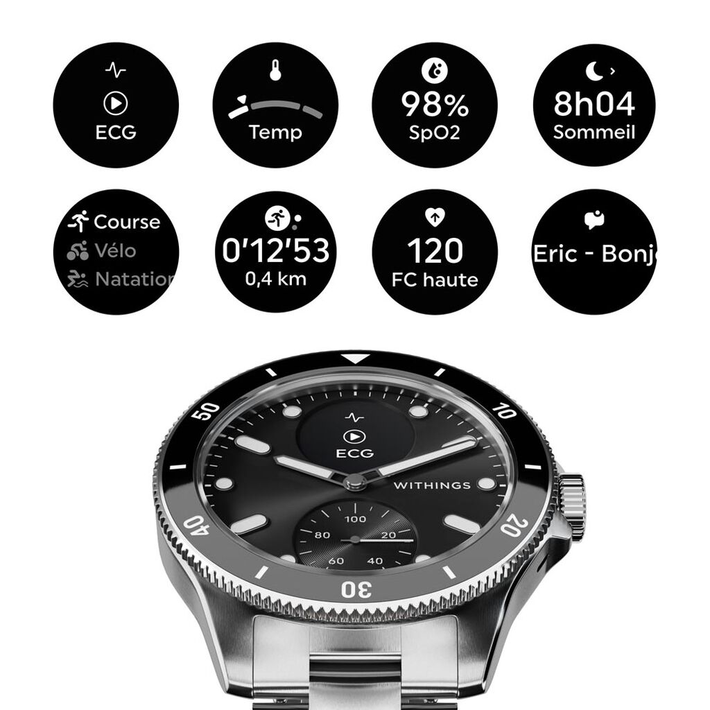 Montre Connectée Withings Scanwatch Nova - Montres connectées Homme | Histoire d’Or