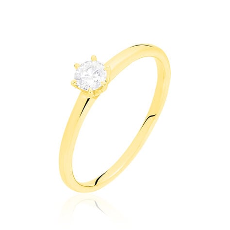 Bague Solitaire Seynabou Or Jaune Diamant - Bagues solitaires Femme | Histoire d&rsquo;Or