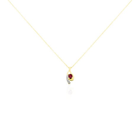 Collier Sagesse Or Jaune Rubis Et Diamant - Colliers Femme | Histoire d’Or