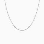 Cha&icirc;ne Ilda Maille For&ccedil;at Limee Or Blanc - Chaines Femme | Histoire d&rsquo;Or