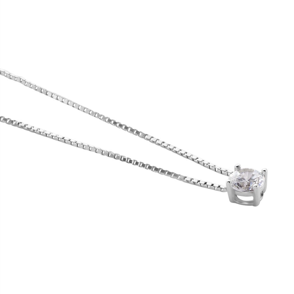 Collier Germinie Argent Blanc Oxyde De Zirconium - Colliers fantaisie Femme | Histoire d’Or