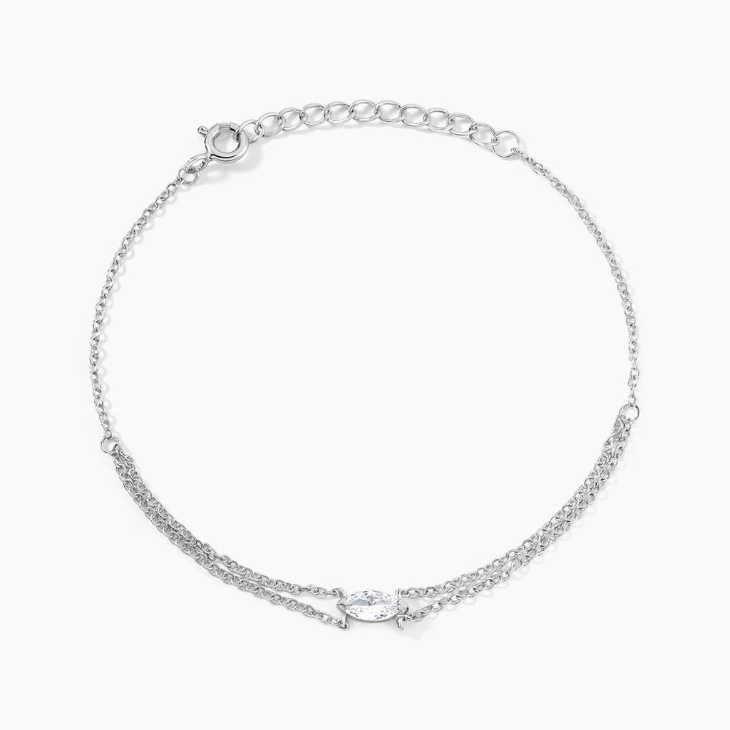 Bracelet Giulette Argent Blanc Oxyde De Zirconium - Bracelets Femme | Histoire d&rsquo;Or