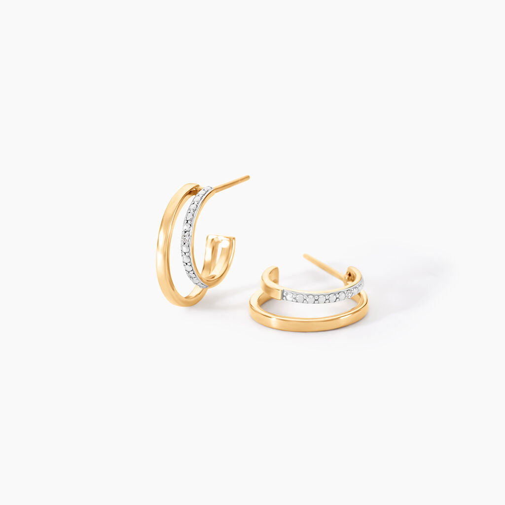 Cr&eacute;oles Jaap Or Jaune Diamant - Boucles d'oreilles cr&eacute;oles Femme | Histoire d&rsquo;Or