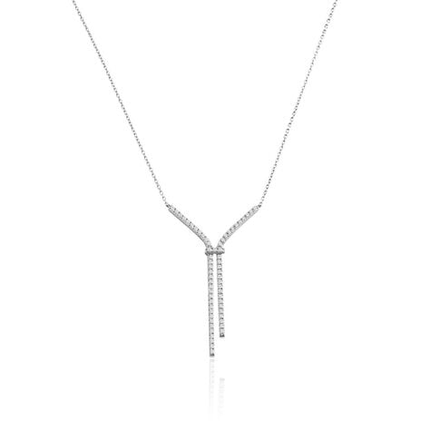 Collier Or Blanc Gwalduz Oxydes De Zirconium - Colliers Femme | Histoire d’Or