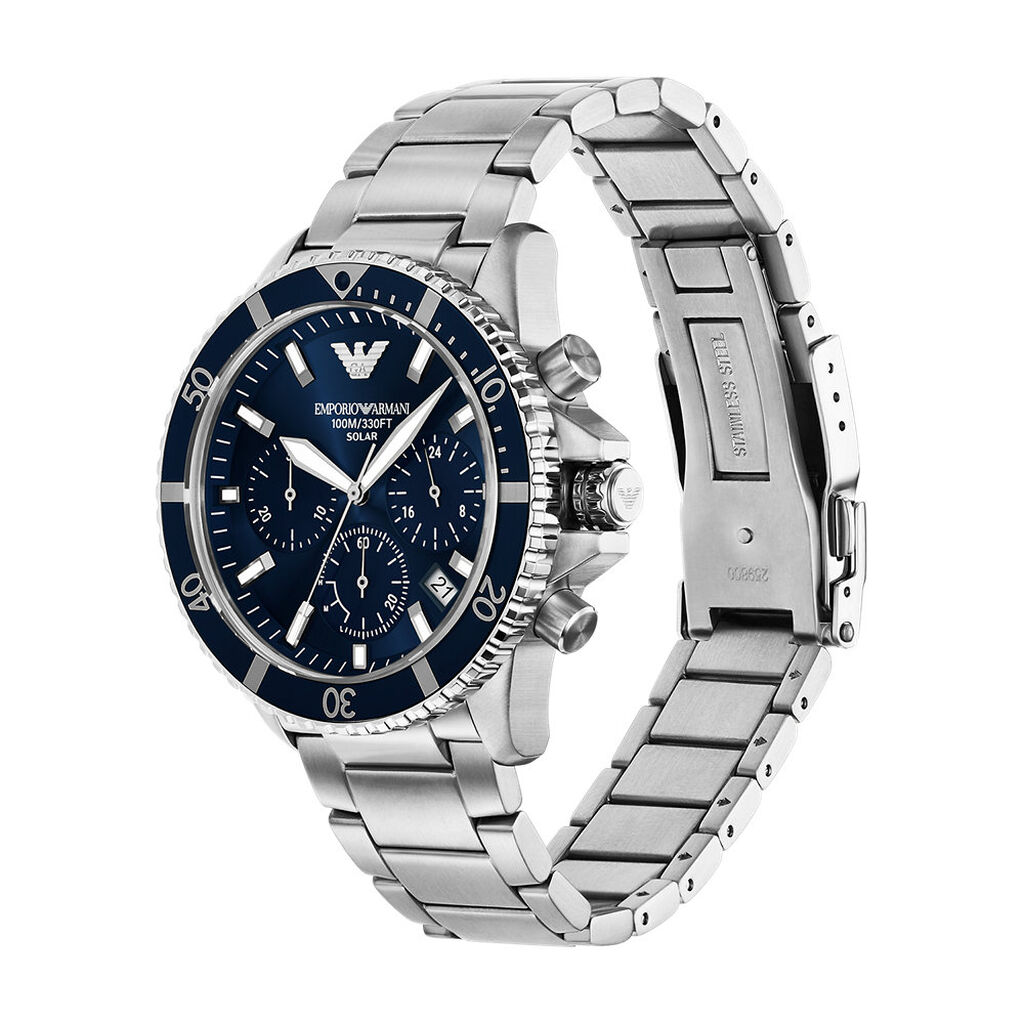 Montre Emporio Armani World Explorer Bleu - Montres Homme | Histoire d’Or