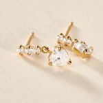 Boucles D'oreilles Pendantes Luminita Or Jaune Oxyde De Zirconium - Boucles d'oreilles pendantes Femme | Histoire d&rsquo;Or