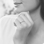 Alliance Aphroditia Demi Jonc Bomb&eacute; Platine Blanc - Alliances Famille | Histoire d&rsquo;Or