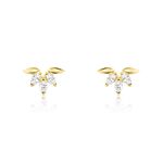 Boucles D'oreilles Puces Maralyn Or Jaune Oxyde De Zirconium - Clous d'oreilles Femme | Histoire d&rsquo;Or