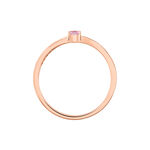 Bague Bertheline Argent Rose Oxyde De Zirconium - Bagues solitaires Femme | Histoire d&rsquo;Or