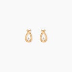 Boucles D'Oreilles Puces Le&iuml;na Plaqu&eacute; Or Jaune Oxyde De Zirconium - Boucles d'oreilles fantaisie Femme | Histoire d&rsquo;Or