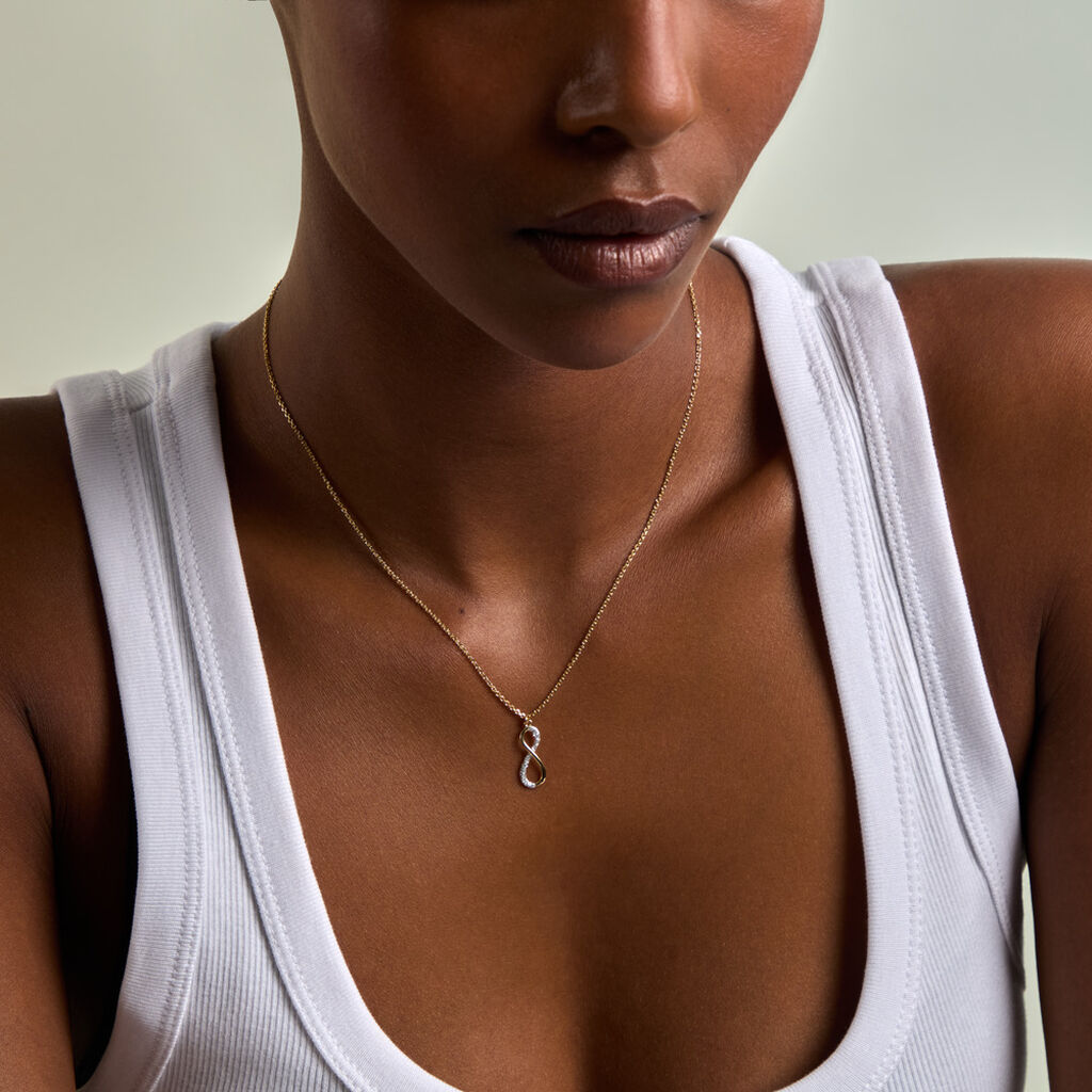 Collier Veronique Argent Dor&eacute; A L'Or 750/1000 - F&ecirc;te des m&egrave;res Femme | Histoire d&rsquo;Or