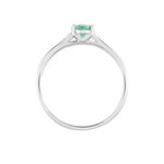 Bague Crista Or Blanc Emeraude Et Diamant - Bagues solitaires Femme | Histoire d&rsquo;Or