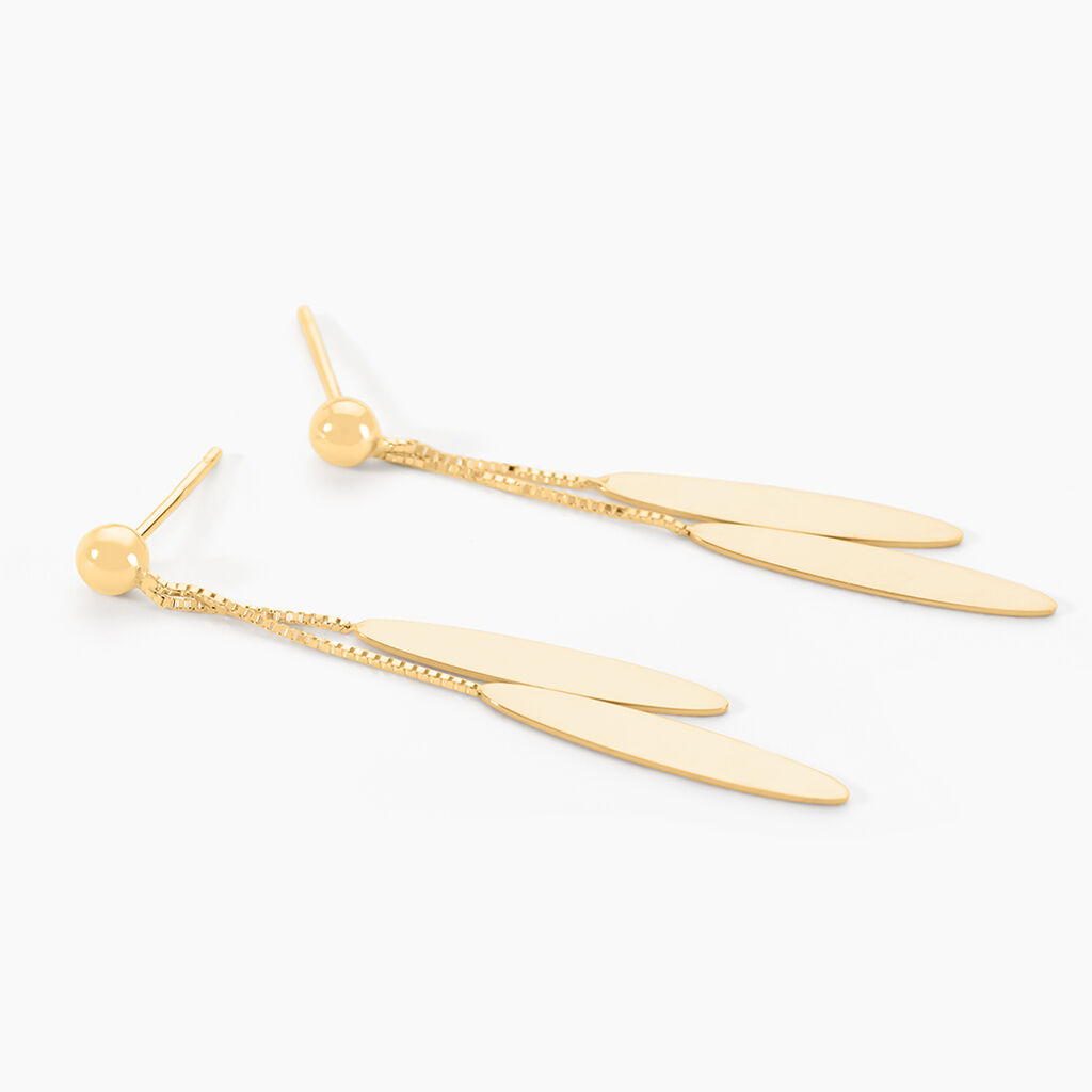 Boucles D'oreilles Pendantes Leeann Or Jaune - Boucles d'oreilles pendantes Femme | Histoire d&rsquo;Or