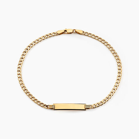 Bracelet Identit&eacute; Genevra Or Jaune - Gourmettes Femme | Histoire d&rsquo;Or