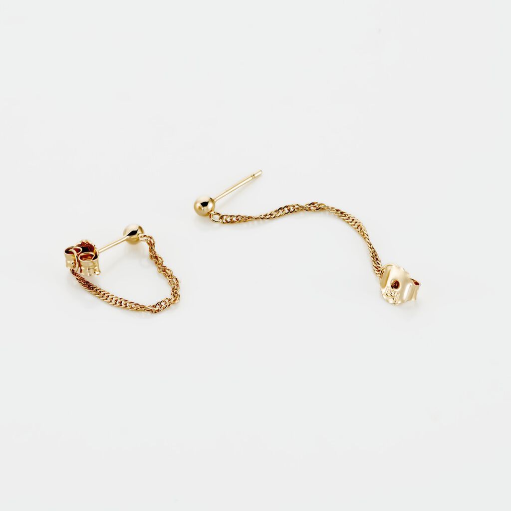 Boucles D'oreilles Pendantes Duha Plaqu&eacute; Or Jaune - Boucles d'oreilles fantaisie Femme | Histoire d&rsquo;Or