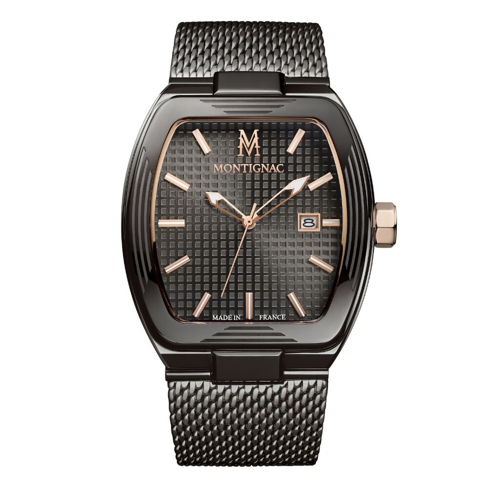 Montre Montignac Tonneau Gris - Montres Homme | Histoire d&rsquo;Or