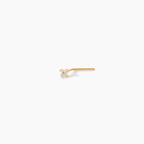 Piercing De Nez Fethi Serti Griffe Or Jaune Oxyde De Zirconium - Piercing Nez Femme | Histoire d&rsquo;Or