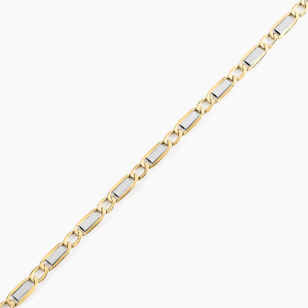 Bracelet Or Bicolore Danae - Bracelets chaîne Homme | Histoire d’Or