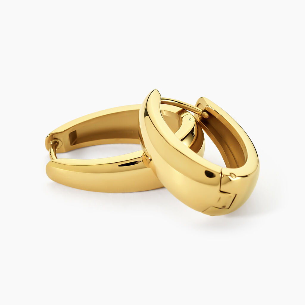 Créoles Houria Acier Jaune - Boucles d'oreilles créoles Femme | Histoire d’Or