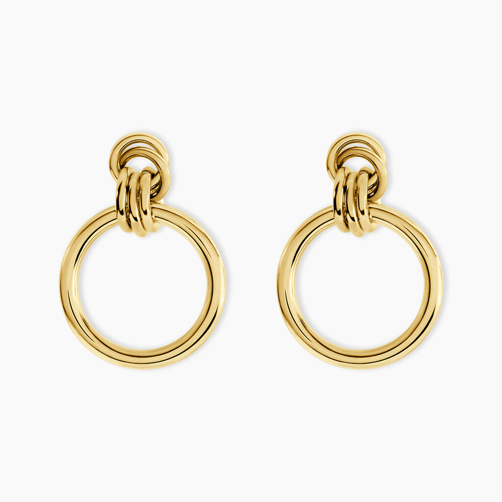 Boucles D'oreilles Puces Josephine Acier Dor&eacute; - Boucles d'oreilles fantaisie Femme | Histoire d&rsquo;Or