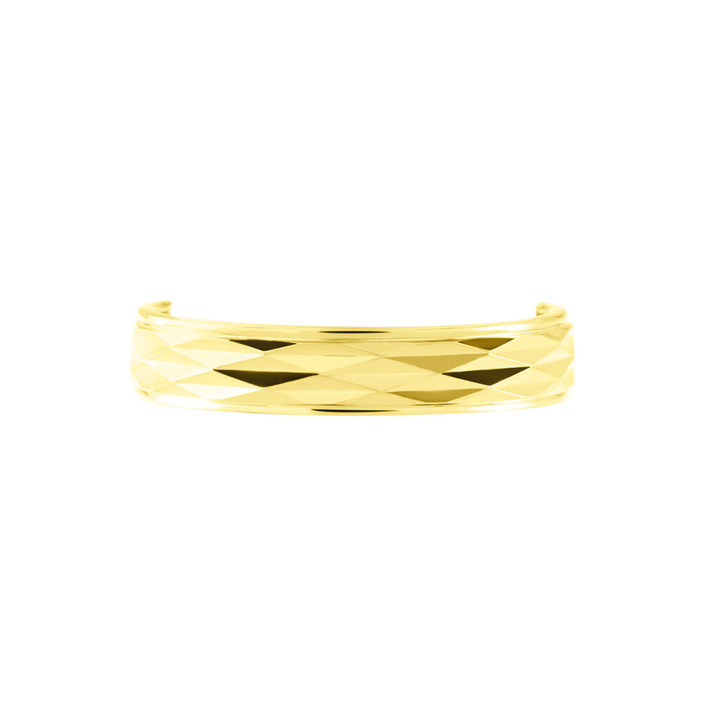 Alliance Harmonia Facetee Ruban Plat Or Jaune - Alliances Famille | Histoire d’Or